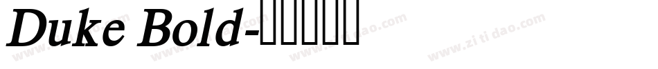 Duke Bold字体转换